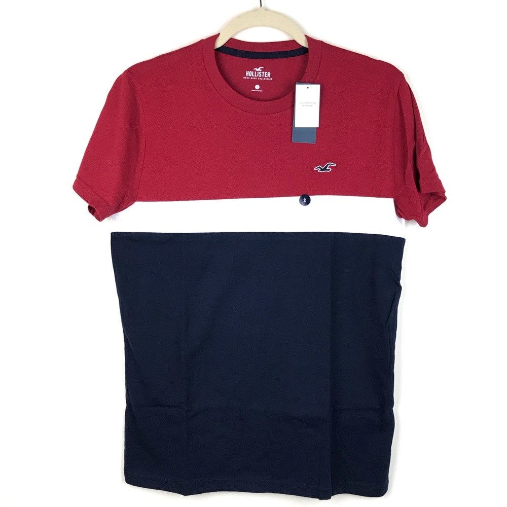 Hollister t-shirt (NWT) Red-Navy blue-whit…